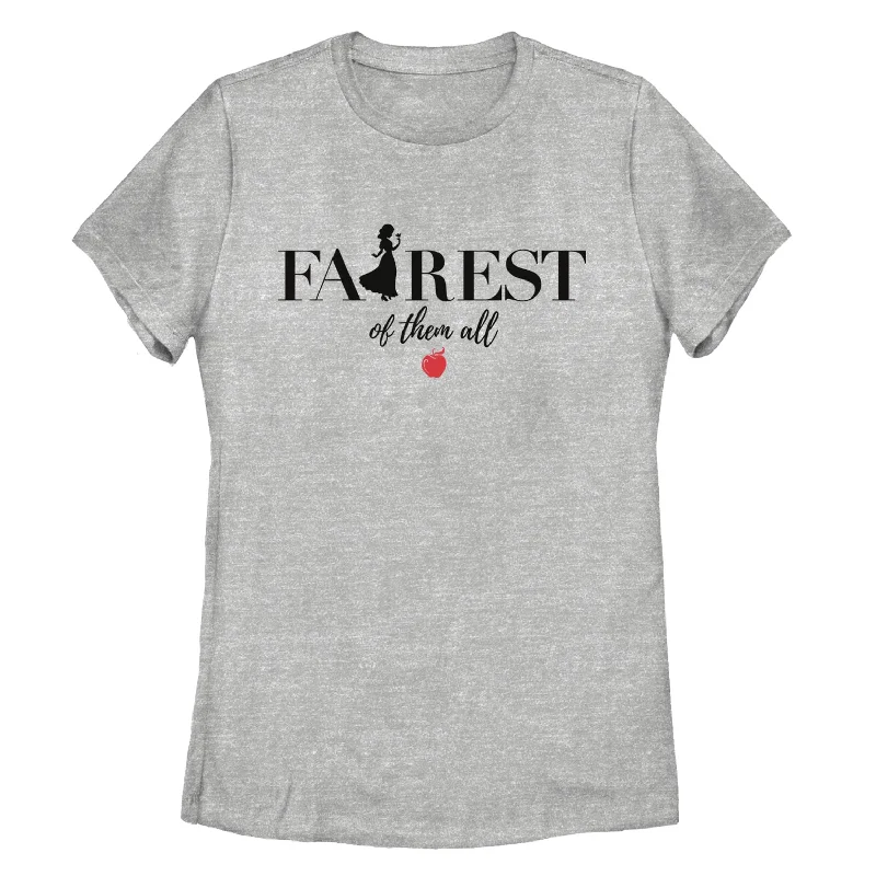 Women's Snow White and the Seven Dwarfs Fairest Silhouette T-Shirt-- Beaded Sequined Faux Fur