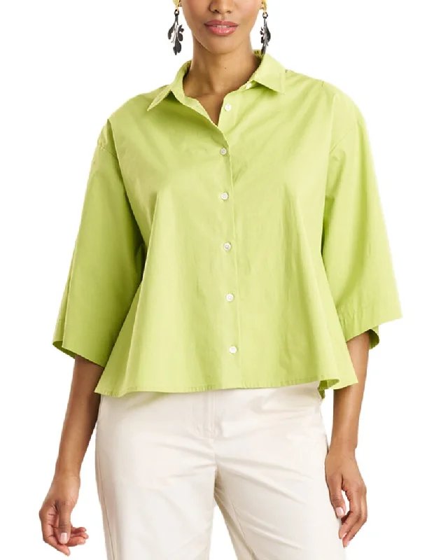 Natori Trapeze Shirt-- Polka Dot Checkered Tartan