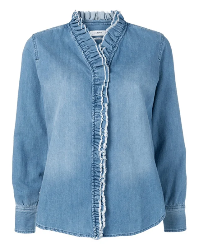 Nawendy Jean Shirt-- Zippered Buttoned Snapped