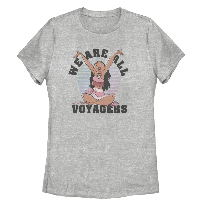 Women's Moana All Voyagers Stripes T-Shirt-- Chenille Brocade Lace