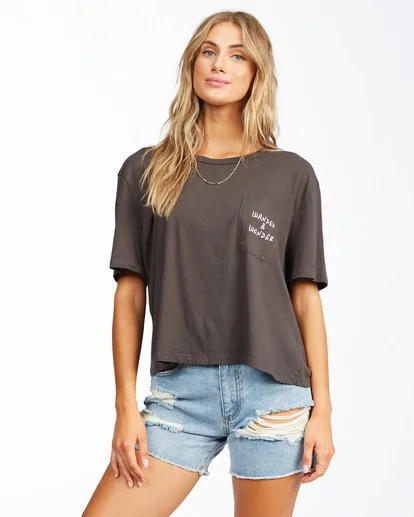 Billabong Wander And Wonder T-Shirt-- Striped Floral Plaid