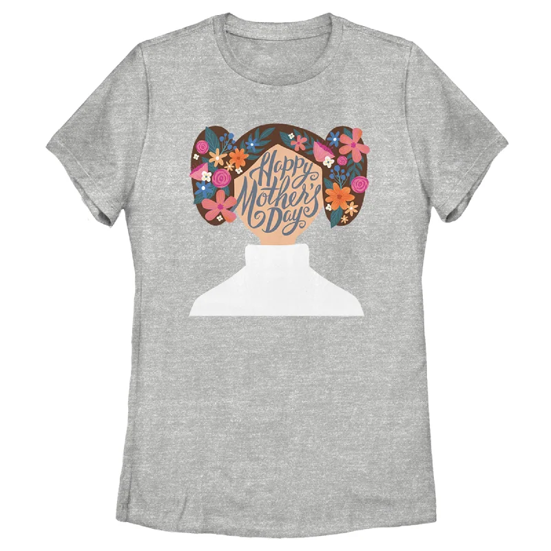 Women's Star Wars Princess Leia Abstract Happy Mother's Day T-Shirt -- Basic T-Shirt Crew Neck Short Sleeve Women's Star Wars Princess Leia Abstract Happy Mother's Day T-Shirt -- Basic T-Shirt Crew Neck Short Sleeve