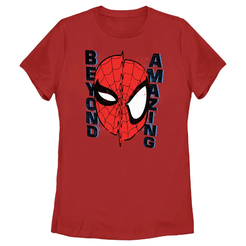 Women's Spider-Man: Beyond Amazing Glitched Hero T-Shirt-- Chenille Blend Fleece Blend Nylon Blend