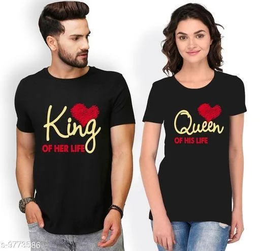 Comfy Retro Couple Tshirts-- Chenille Blend Fleece Blend Nylon Blend