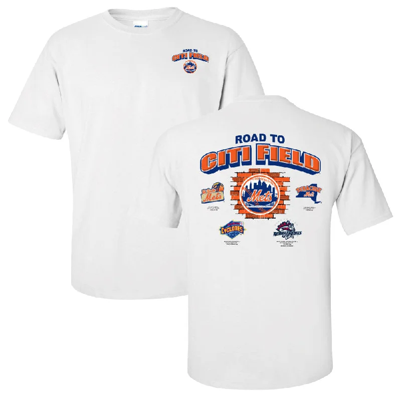BRP NEW! NY METS ADULT AFFILIATE "ROAD TO CITI FIELD" S/S T-SHIRT-- Satin Fabric Silk Fabric Chiffon Fabric