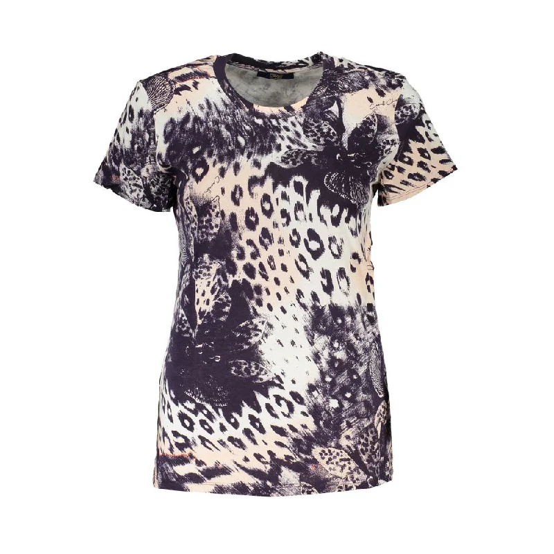 Cavalli Class Pink Cotton Tops & Women's T-Shirt-- Zippered Front Buttoned Front Snap Front Cavalli Class Pink Cotton Tops & Women's T-Shirt-- Zippered Front Buttoned Front Snap Front
