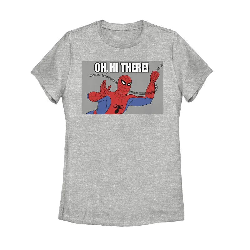 Women's Marvel Spider-Man Hi There T-Shirt-- Chenille Brocade Lace