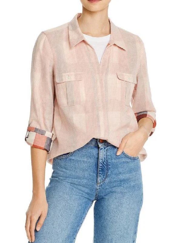 "Booker Gingham" Shirt-- Fleece Fabric Down Fabric Feather Fabric