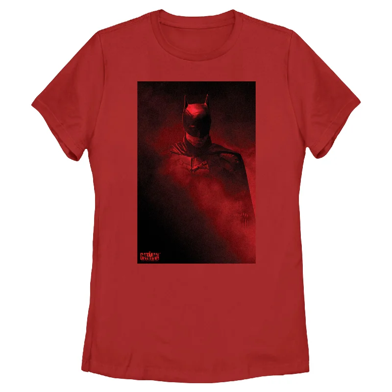 Women's The Batman Red Shadow Poster T-Shirt-- Fashionable Trendy Casual