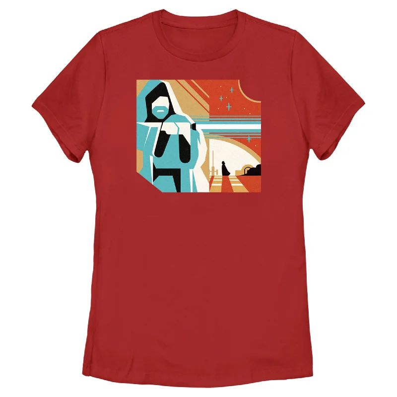 Women's Star Wars: Obi-Wan Kenobi Geometric Obi-Wan T-Shirt-- Fleece Fabric Down Fabric Feather Fabric