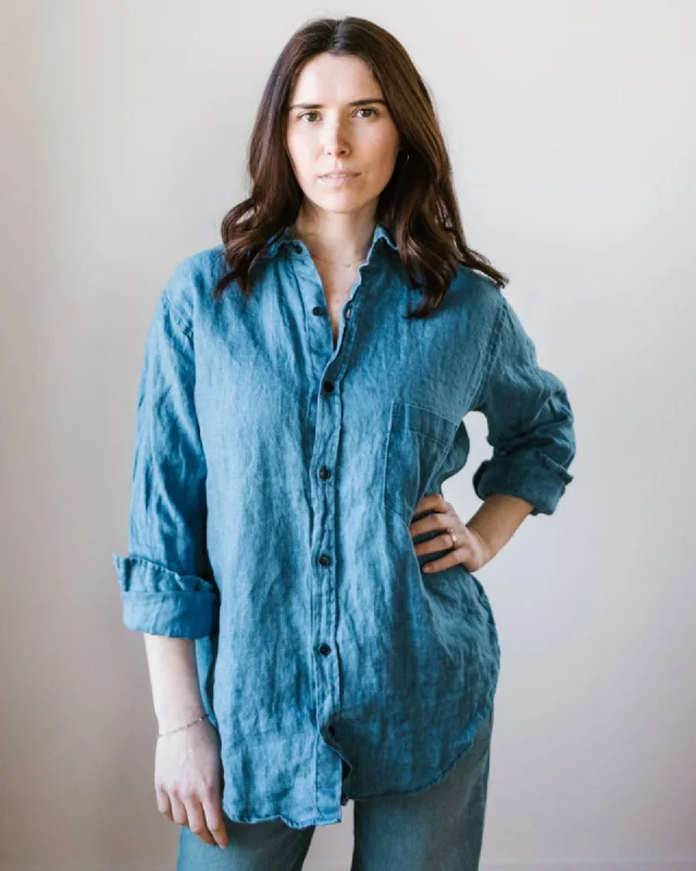 "Joss" Button Down Shirt-- Terry Blend Velvet Blend Canvas Blend
