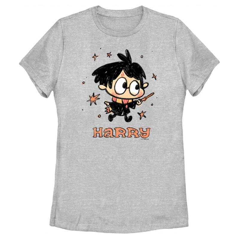 Women's Harry Potter Starry Cartoon Harry T-Shirt -- Basic T-Shirt Crew Neck Short Sleeve Women's Harry Potter Starry Cartoon Harry T-Shirt -- Basic T-Shirt Crew Neck Short Sleeve