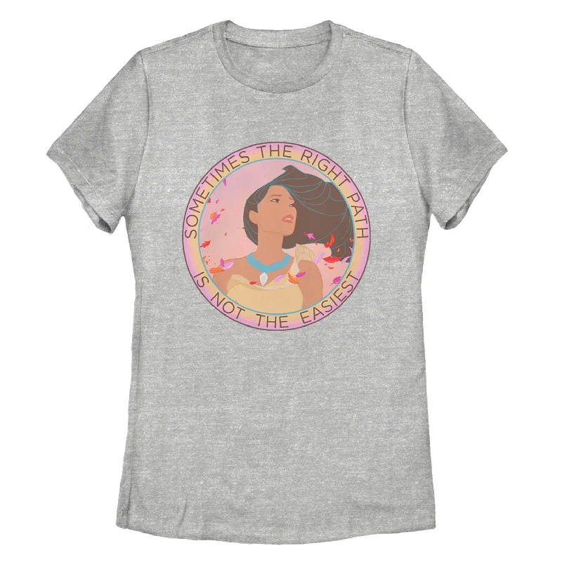 Women's Pocahontas Right Path T-Shirt-- Collared Crew Neck Turtle Neck