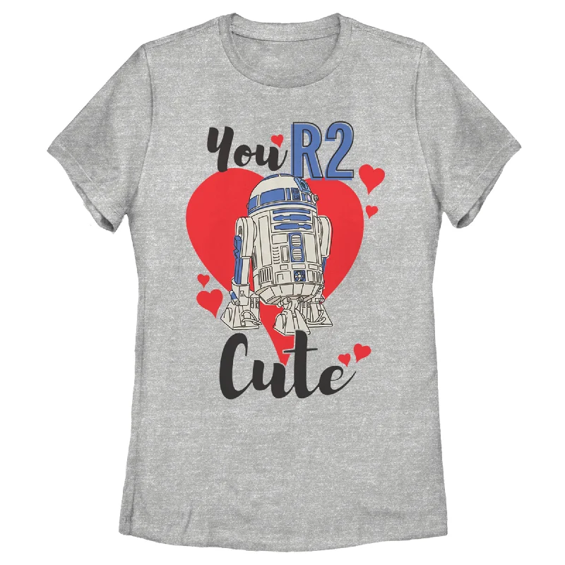 Women's Star Wars Valentine's Day You R2 Cute T-Shirt-- V-Neck T-Shirt Long Sleeve Cotton Women's Star Wars Valentine's Day You R2 Cute T-Shirt-- V-Neck T-Shirt Long Sleeve Cotton