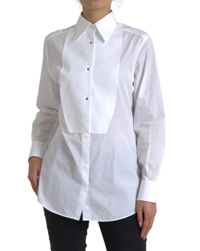 Dolce & Gabbana Cotton Collared Long Sleeves Shirt-- Lace Blend Ribbed Blend Corduroy Blend