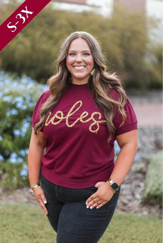 The FSU Glitter Script Shirt-- Layered Multi-layer Single Layer