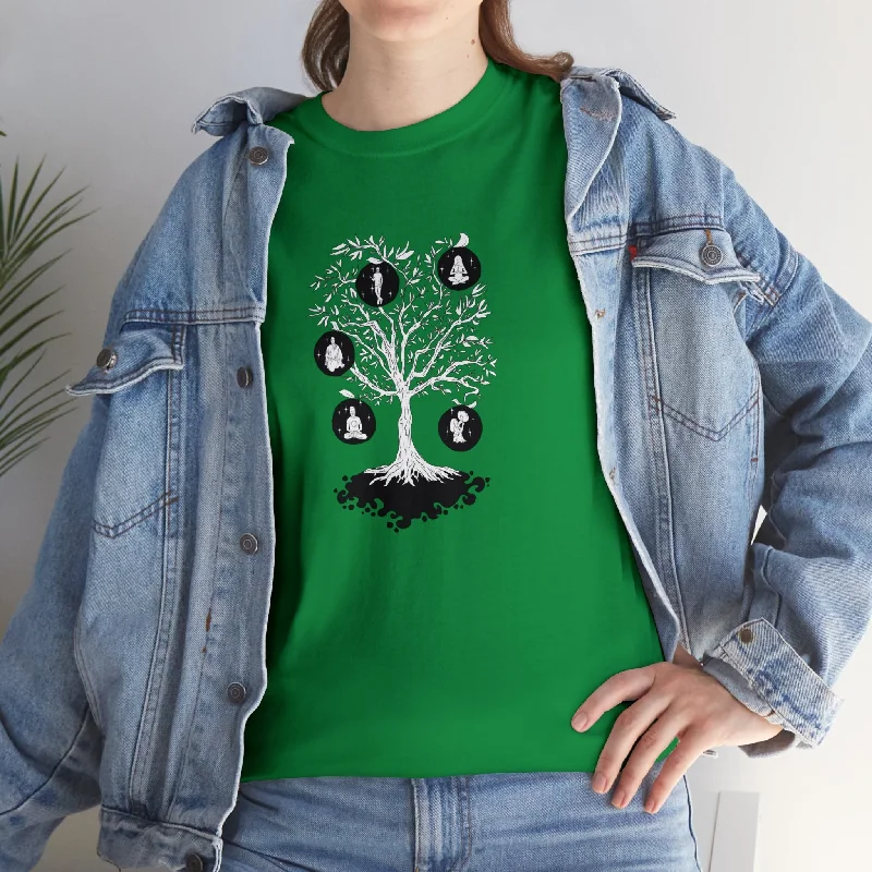 Tree Of Psychedelic Discovery, Spiritual T-Shirt-- Rayon Velvet Corduroy