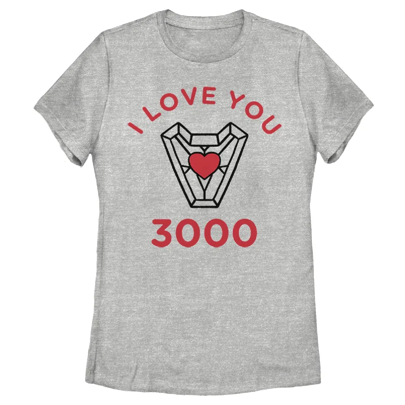 Women's Marvel Avengers Endgame I Love You 3000 T-Shirt-- Hooded Caped Shawl Collar