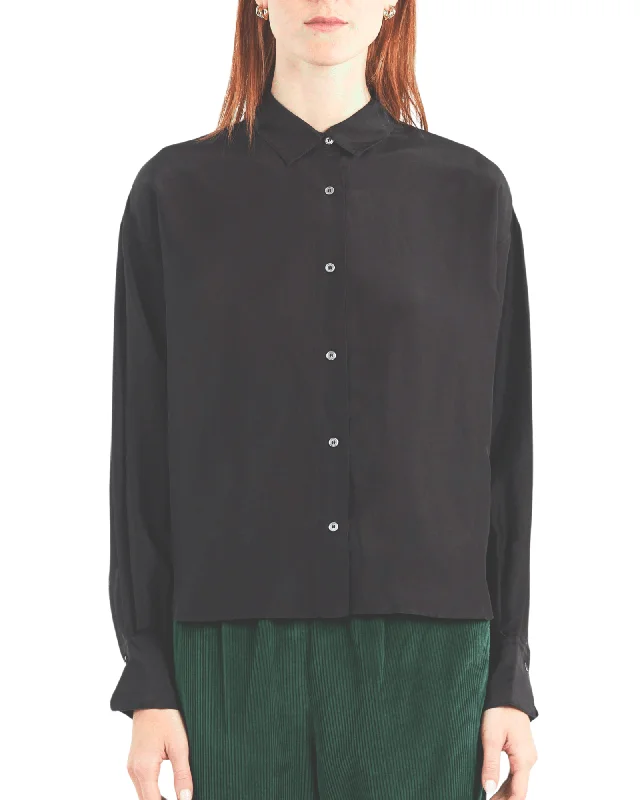 Pomandere Silk Shirt-- Rayon Velvet Corduroy