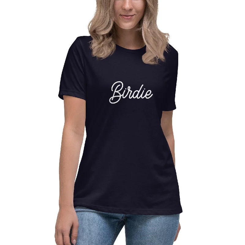 Birdie Women's Relaxed T-Shirt-- Welt Pockets Slit Pockets