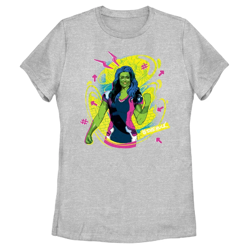 Women's She-Hulk: Attorney at Law Real Life Vs Cartoon T-Shirt-- Casual Formal Business Women's She-Hulk: Attorney at Law Real Life Vs Cartoon T-Shirt-- Casual Formal Business
