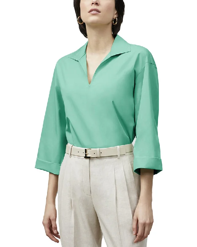 Lafayette 148 New York Dales Shirt-- Sequined Glittery Shiny