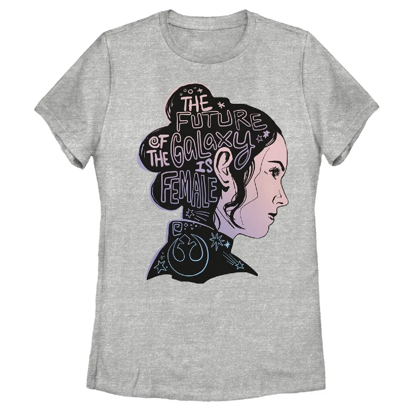 Women's Star Wars: The Rise of Skywalker Rey Future is Female T-Shirt-- Houndstooth Herringbone Solid Women's Star Wars: The Rise of Skywalker Rey Future is Female T-Shirt-- Houndstooth Herringbone Solid