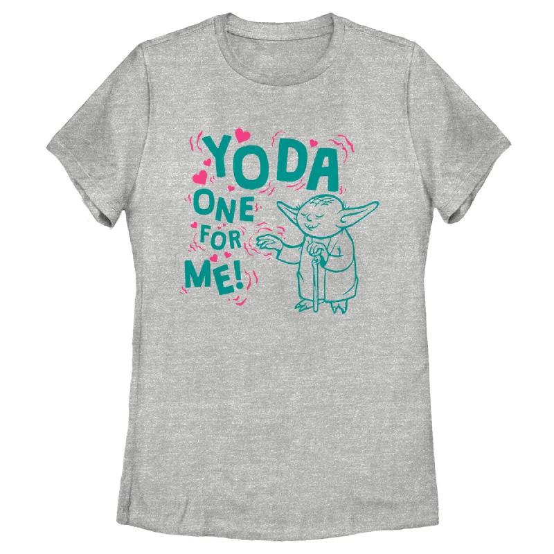Women's Star Wars Valentine's Day Yoda One for Me! Force T-Shirt-- Front Pockets Side Pockets Patch Pockets Women's Star Wars Valentine's Day Yoda One for Me! Force T-Shirt-- Front Pockets Side Pockets Patch Pockets