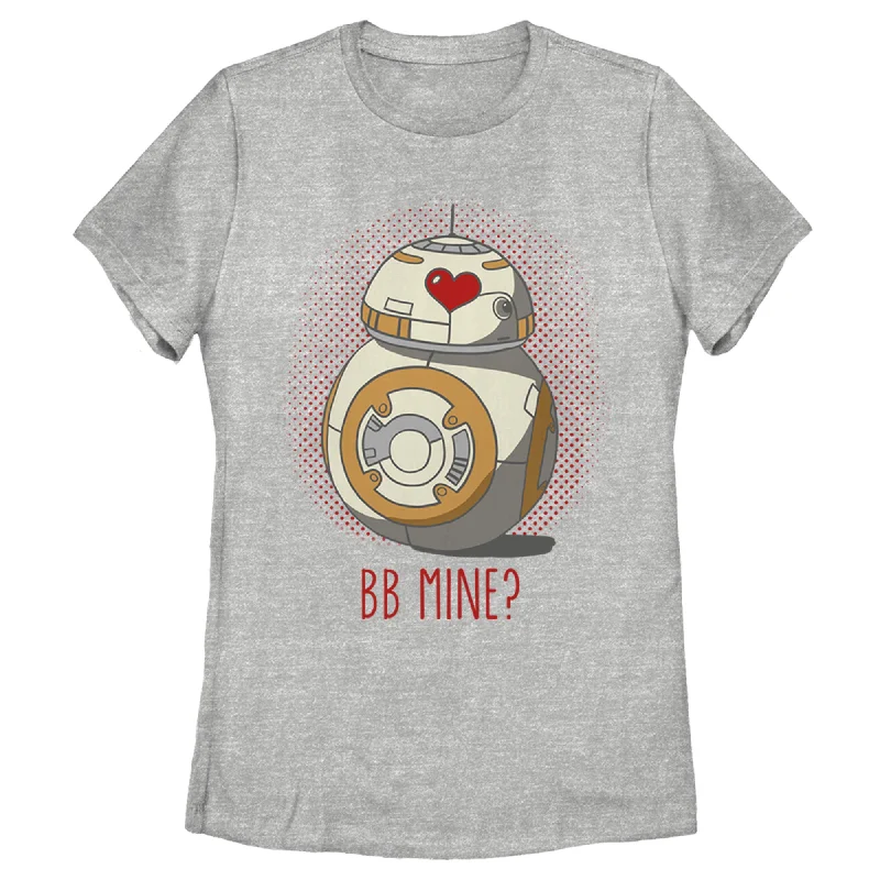 Women's Star Wars Valentine's Day BB Mine? T-Shirt-- Cashmere Blend Cotton Blend Poly Blend Women's Star Wars Valentine's Day BB Mine? T-Shirt-- Cashmere Blend Cotton Blend Poly Blend