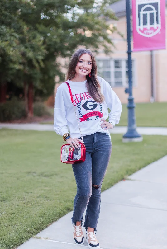 The Georgia Bulldogs Big Shirt-- Terry Blend Velvet Blend Canvas Blend