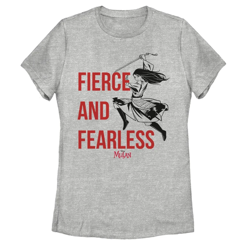 Women's Mulan Fierce & Fearless T-Shirt-- Chenille Fabric Brocade Fabric Lace Fabric