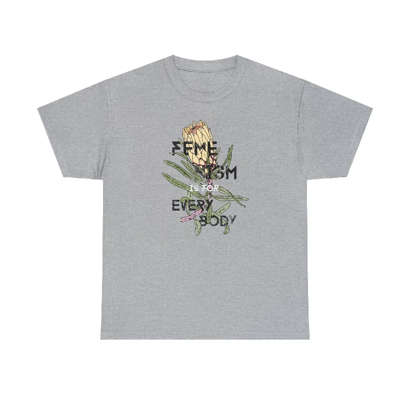 Feminism Is For Everybody T-Shirt-- Striped Floral Plaid