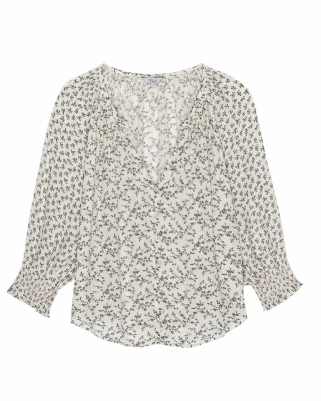 Mariah Shirt in Mixed Floral Print-- Wool Fabric Cashmere Fabric Tweed Fabric