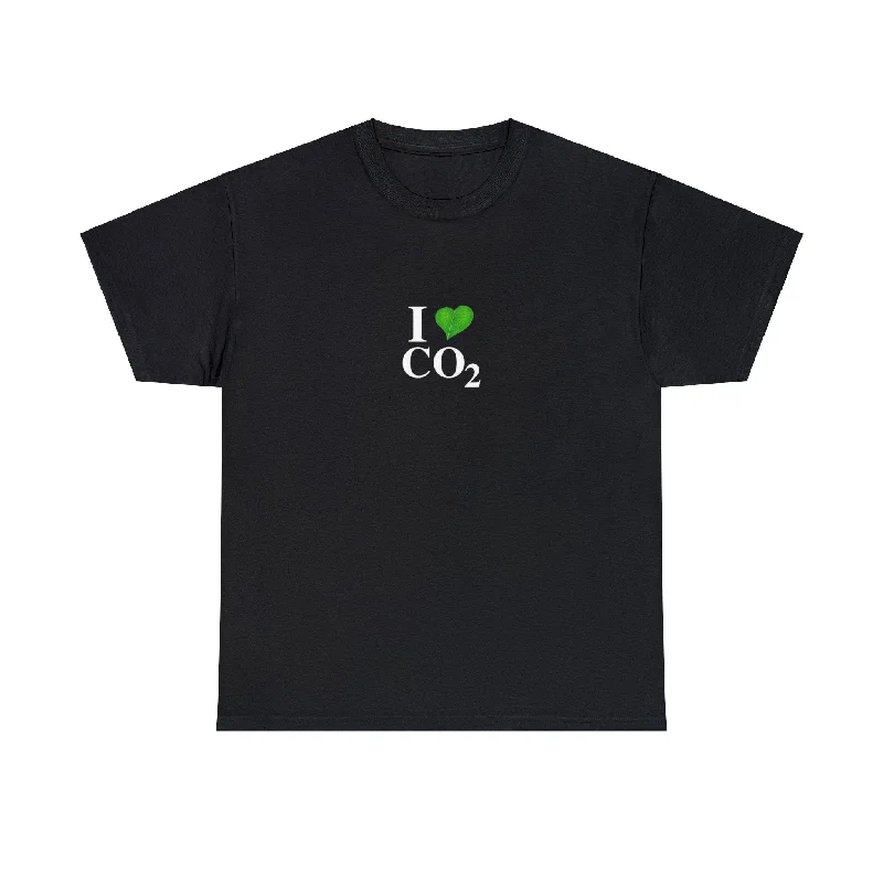 I Love CO2 Anti-Climate Scam Cotton T-Shirt-- Fashionable Trendy Casual