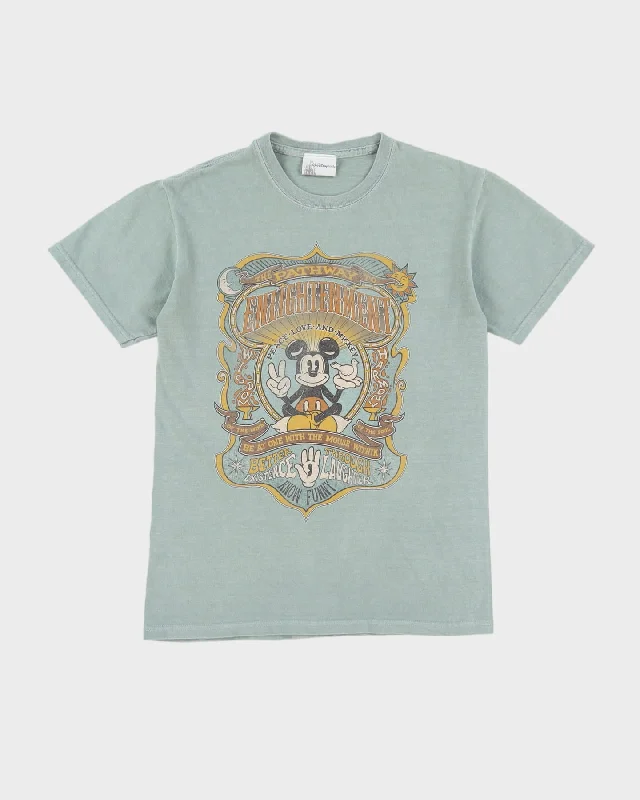 Vintage 90s Disney Mickey's Pathway To Enlightenment Graphic T-Shirt - S-- Hooded Caped Shawl Collar Vintage 90s Disney Mickey's Pathway To Enlightenment Graphic T-Shirt - S-- Hooded Caped Shawl Collar