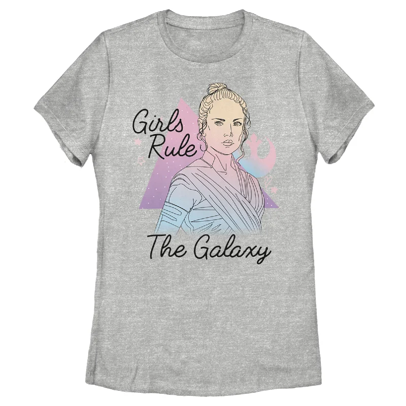 Women's Star Wars: The Rise of Skywalker Rey Girls Rule T-Shirt-- Print Jacquard Patchwork Women's Star Wars: The Rise of Skywalker Rey Girls Rule T-Shirt-- Print Jacquard Patchwork