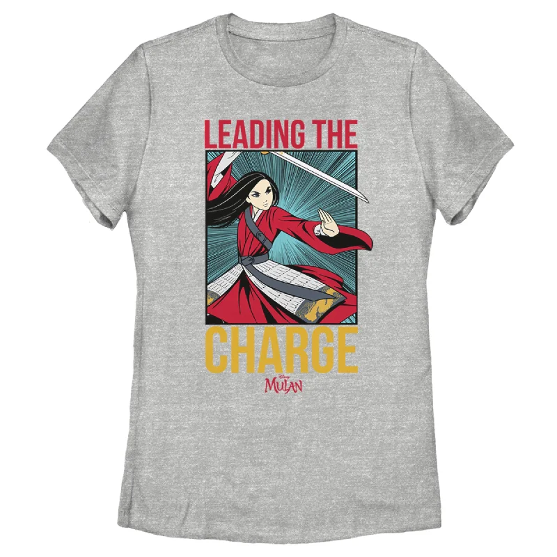 Women's Mulan Leading the Charge T-Shirt-- Ribbed Striped Patterned