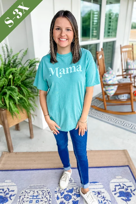 Mama T-Shirt-- Polka Dot Checkered Tartan