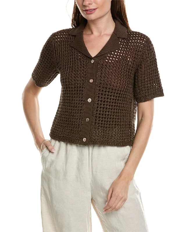 Theory Shrunken Camp Shirt-- Terry Blend Velvet Blend Canvas Blend