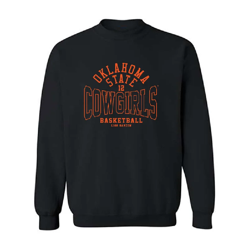 Oklahoma State - NCAA Women's Basketball : Lior Garzon - Classic Fashion Shersey Crewneck Sweatshirt Hoodie with Hem Raw Edge Edgy Unfinished
