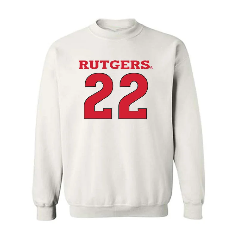 Rutgers - NCAA Women's Basketball : Zachara Perkins - Sport Shersey Crewneck Sweatshirt Hoodie with Hem Embroidery Detailed Premium