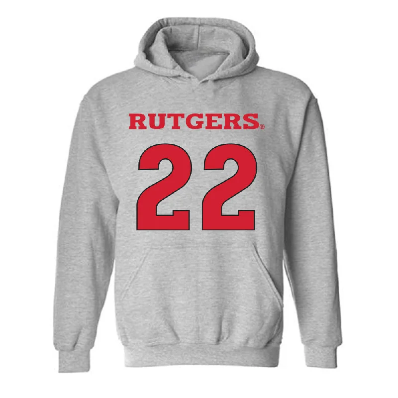 Rutgers - NCAA Women's Basketball : Zachara Perkins - Sports Shersey Hooded Sweatshirt Hoodie with Pocket Utility Practical