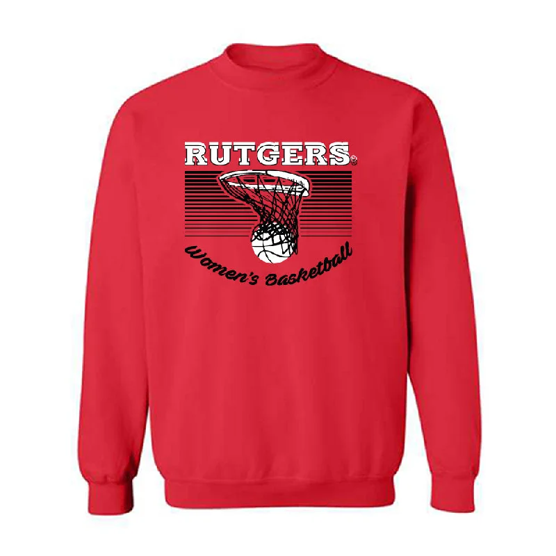 Rutgers - NCAA Women's Basketball : Jojo Lacey - Crewneck Sweatshirt Hoodie with Ribbed Hem Stretchable Secure