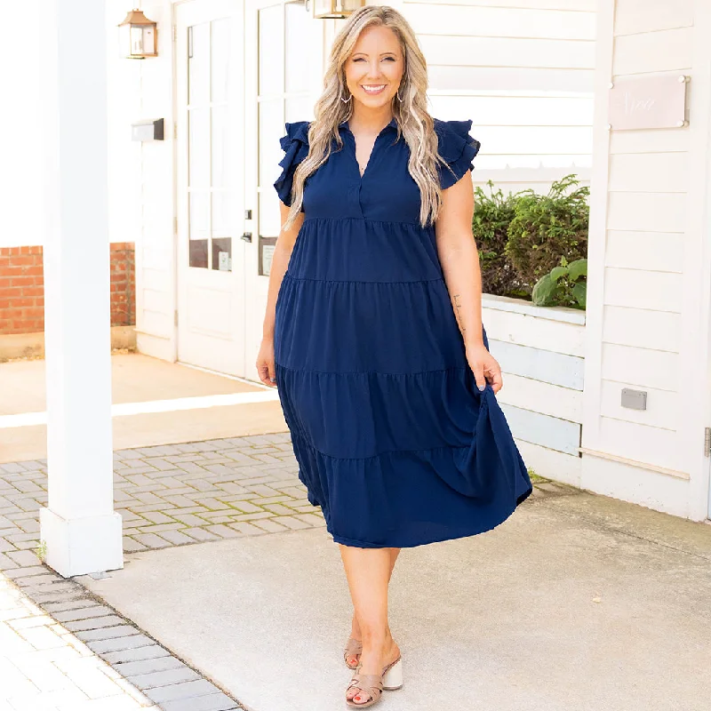 Play Time Dress, Navy Tunics Cozy comfortable
