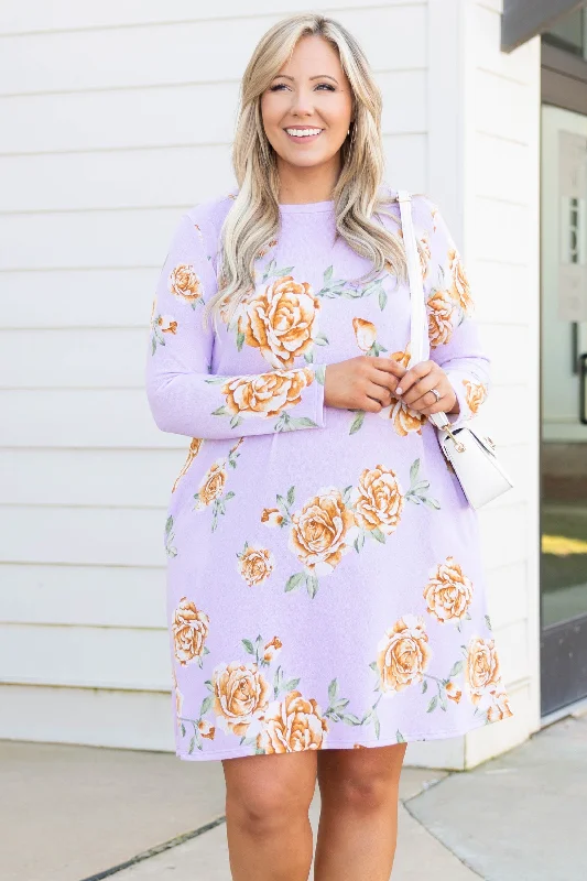 My Very Happy Dress, Lavender Tunics Leisure comfortable
