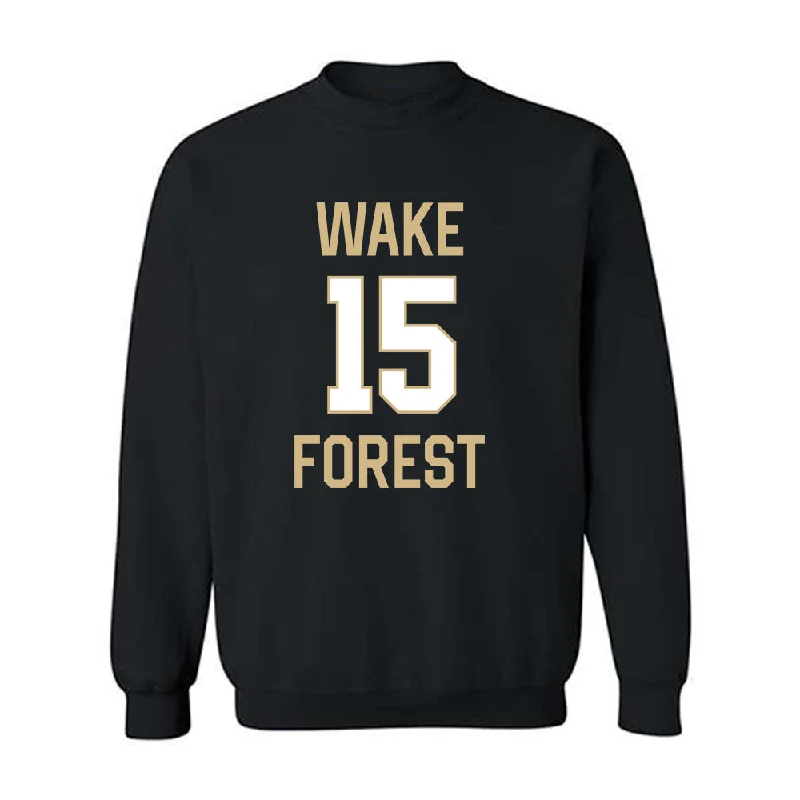 Wake Forest - NCAA Women's Basketball : Kennedy Moore - Sports Shersey Crewneck Sweatshirt Hoodie with Bell Sleeves Flared Feminine