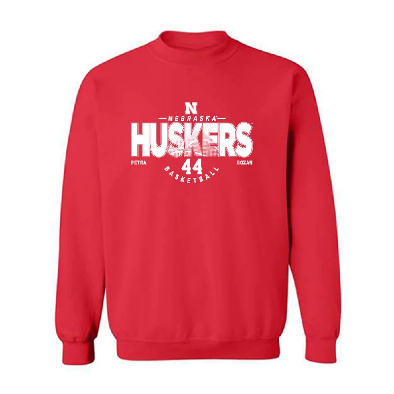 Nebraska - NCAA Women's Basketball : Petra Bozan - Classic Fashion Shersey Crewneck Sweatshirt Hoodie with Gradient Ombre Colorful Nebraska - NCAA Women's Basketball : Petra Bozan - Classic Fashion Shersey Crewneck Sweatshirt Hoodie with Gradient Ombre Colorful