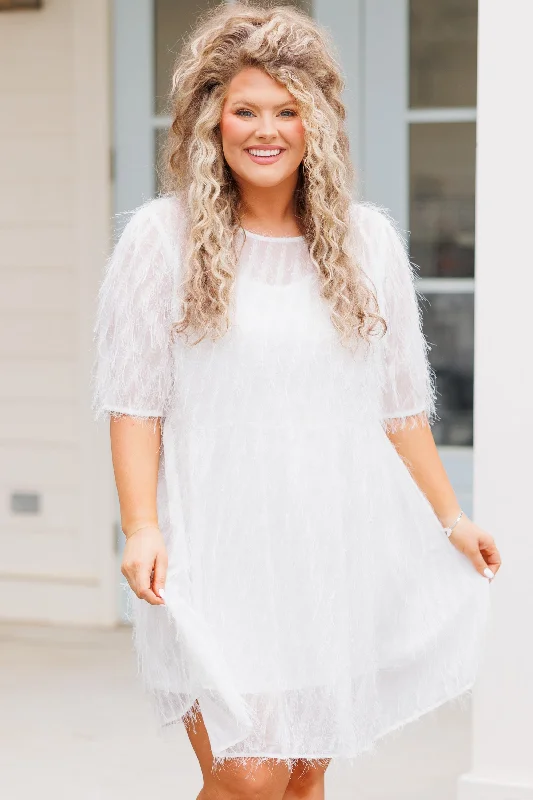 Fancy Like Dress, White Pencil Office Professional