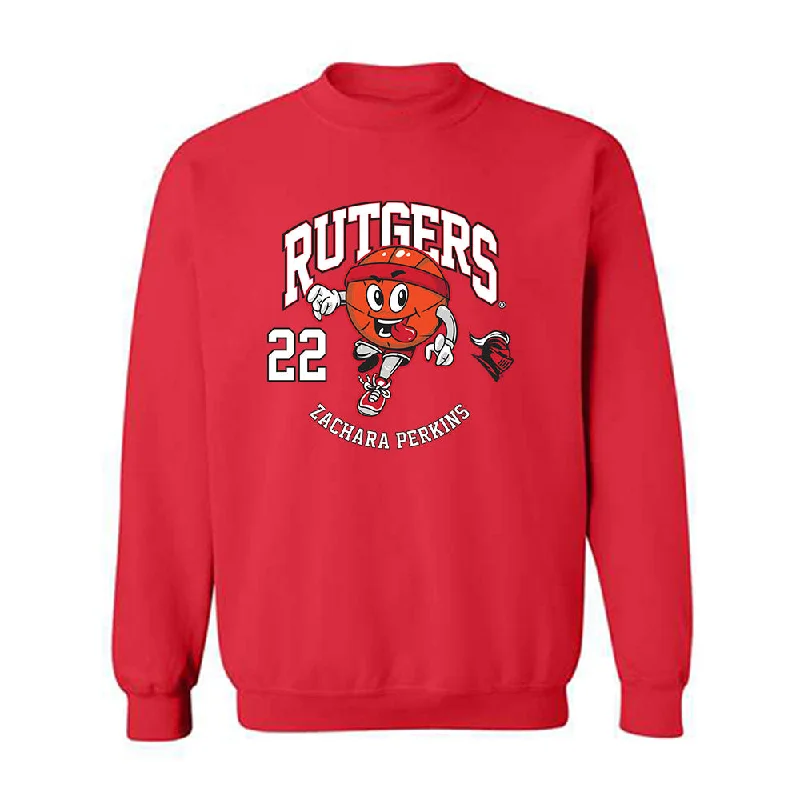 Rutgers - NCAA Women's Basketball : Zachara Perkins - Fashion Shersey Crewneck Sweatshirt Hoodie with Hood Adjustable Protection