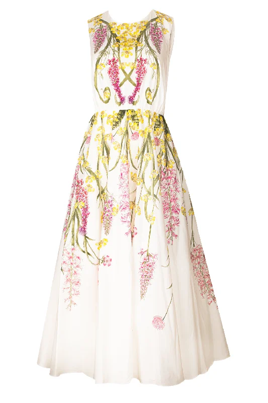 Sleeveless Printed Pleated Dress Tunics Cozy comfortable